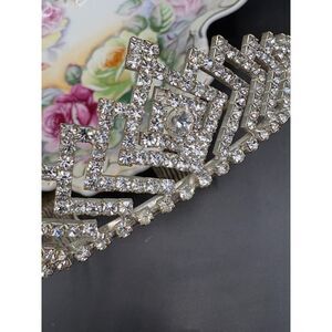 Vintage Rhinestone Wedding Tiara Crown Bride Crystal